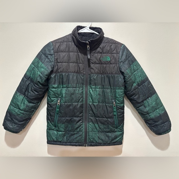 The North Face Other - The North Face Reversible Mount Chimborazo Jacket Boys Small 7/8 Green Black